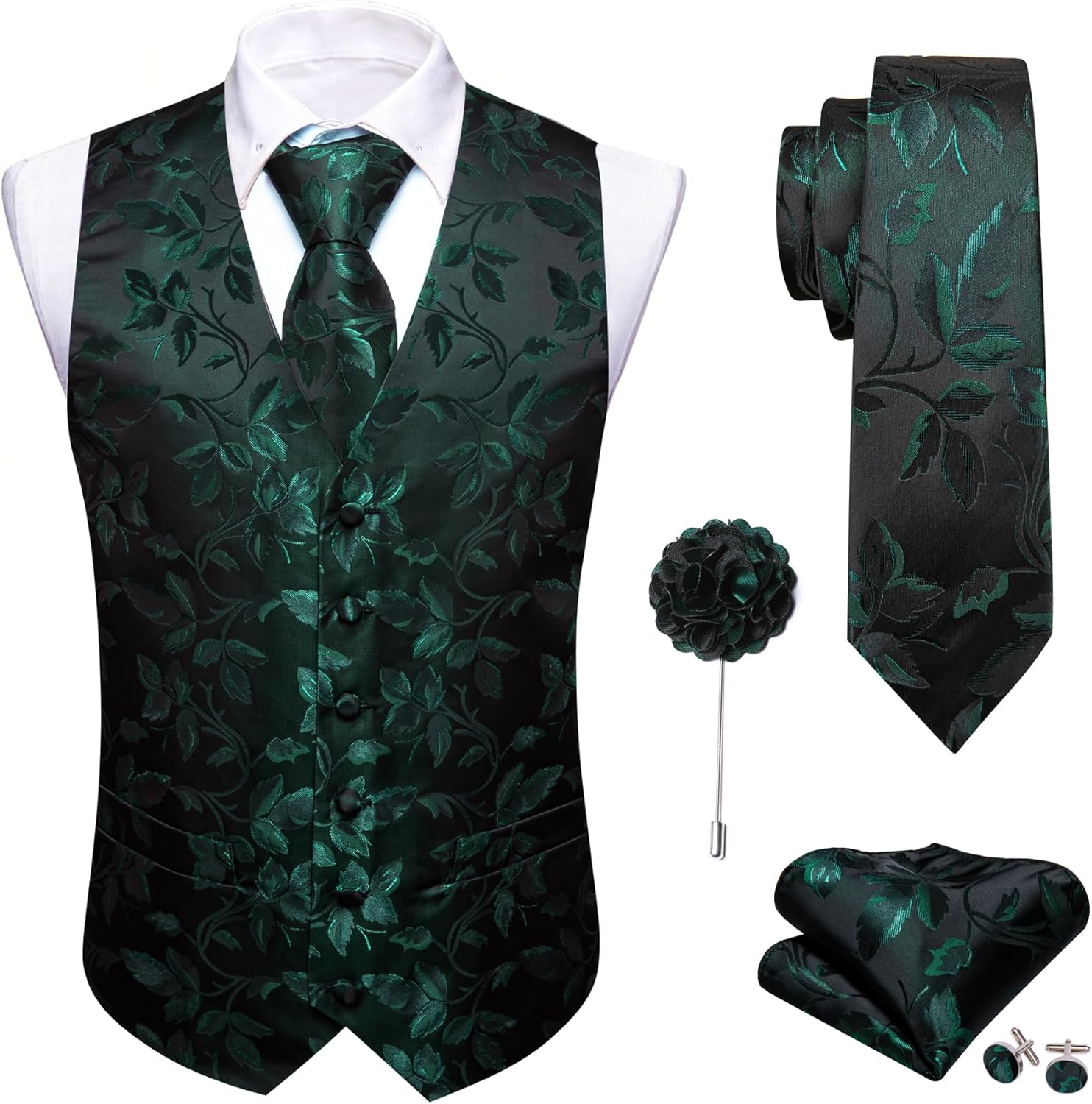 Stylish Barry.Wang Men's Suit Dress Vest Set for Any Occasion