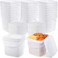 Mifoci 24 Pcs 5 Qt Plastic Food Containers with Lids - Reusable
