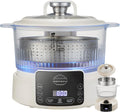 Low Carb Rice Cooker Glass 3L with Timer - Reservable Low Sugar Cooker