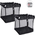 Large Slatwall Mesh Baskets 2-Pack - Zippered 16 in Storage Solution