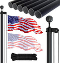 25FT Sectional Flag Pole Kit with 3x5 USA Flag for Outdoors