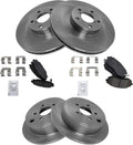 Front & Rear Ceramic Brake Pad and Rotor Kit for 2010-12 Subaru