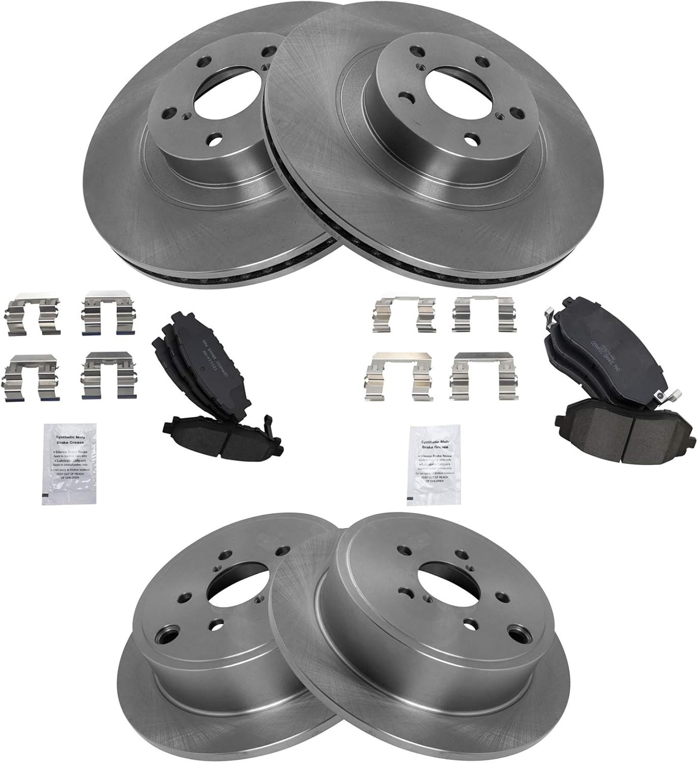 TRQ Brake Pad & Rotor Kit for 2009-2012 Subaru Models