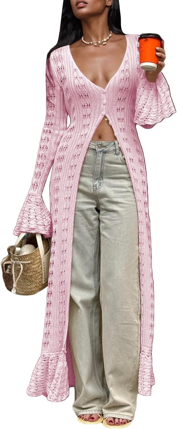 Unybwonn Long Cardigans for Women: Stylish Crochet Cover-Up
