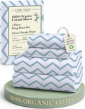 Lane Linen 100% Organic Cotton Percale King Sheets - Cool, Soft