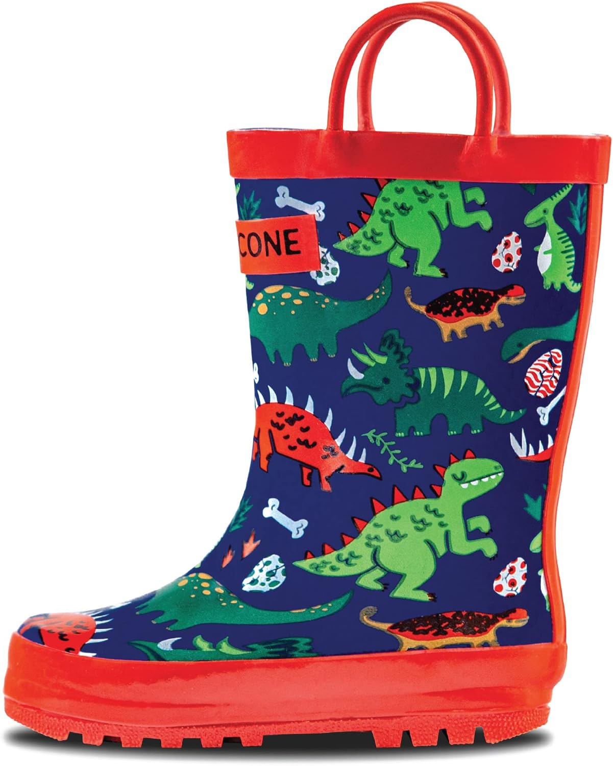 Lone Cone Kids Rain Boots - Waterproof Natural Rubber Fun