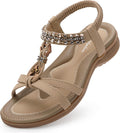 Womens Arch Support Rhinestone Slingback Sandals - Dressy Comfort