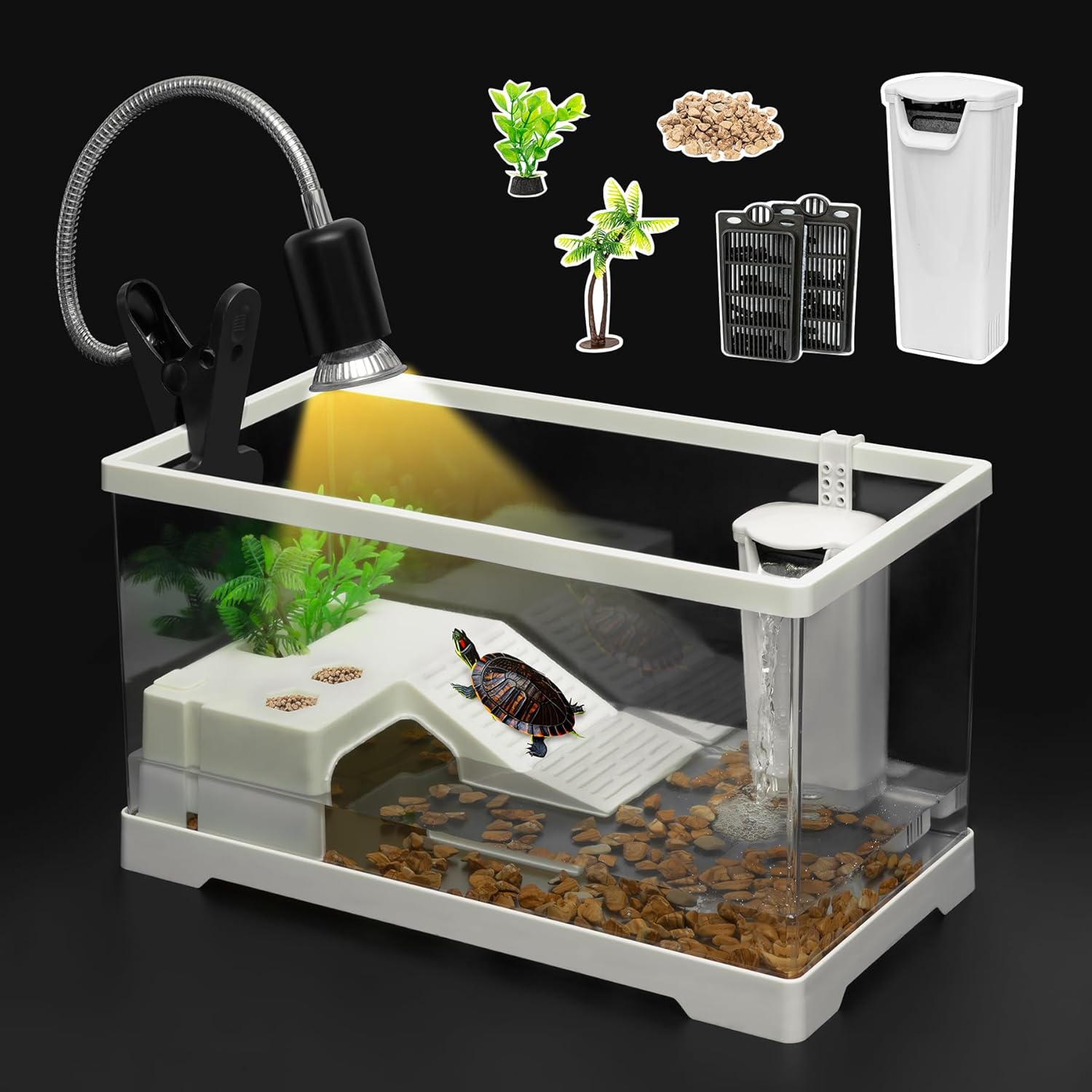 PC Turtle Tank Kit for Red Eared Slider and Baby Tortoise