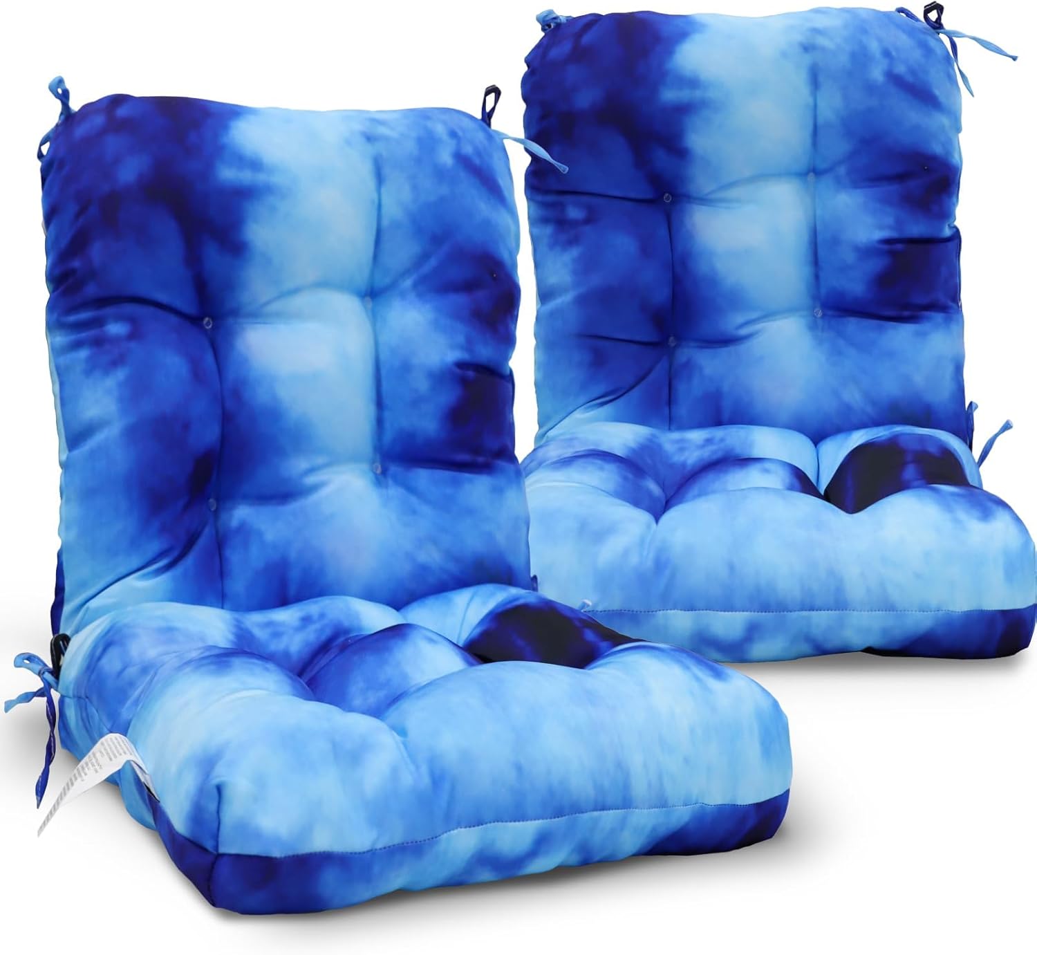 EAGLE PEAK Tufted Outdoor/Indoor Chair Cushions, Set of 2