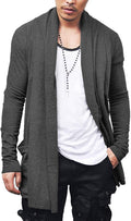 Coofandy Men's Ruffle Shawl Collar Cardigan for Trendy Outfits