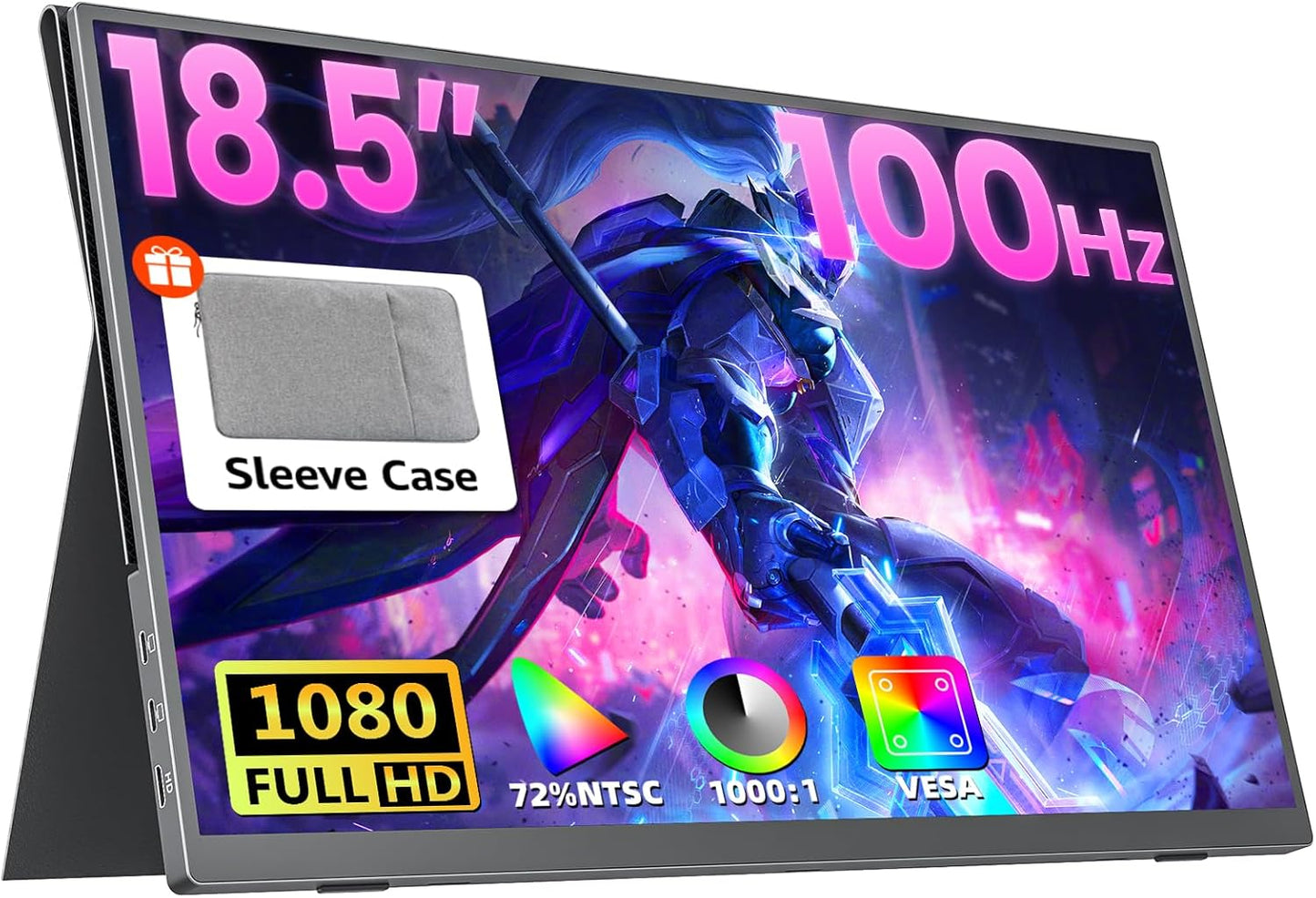 18.5 FHD Portable Gaming Monitor - Extend Your Screen!