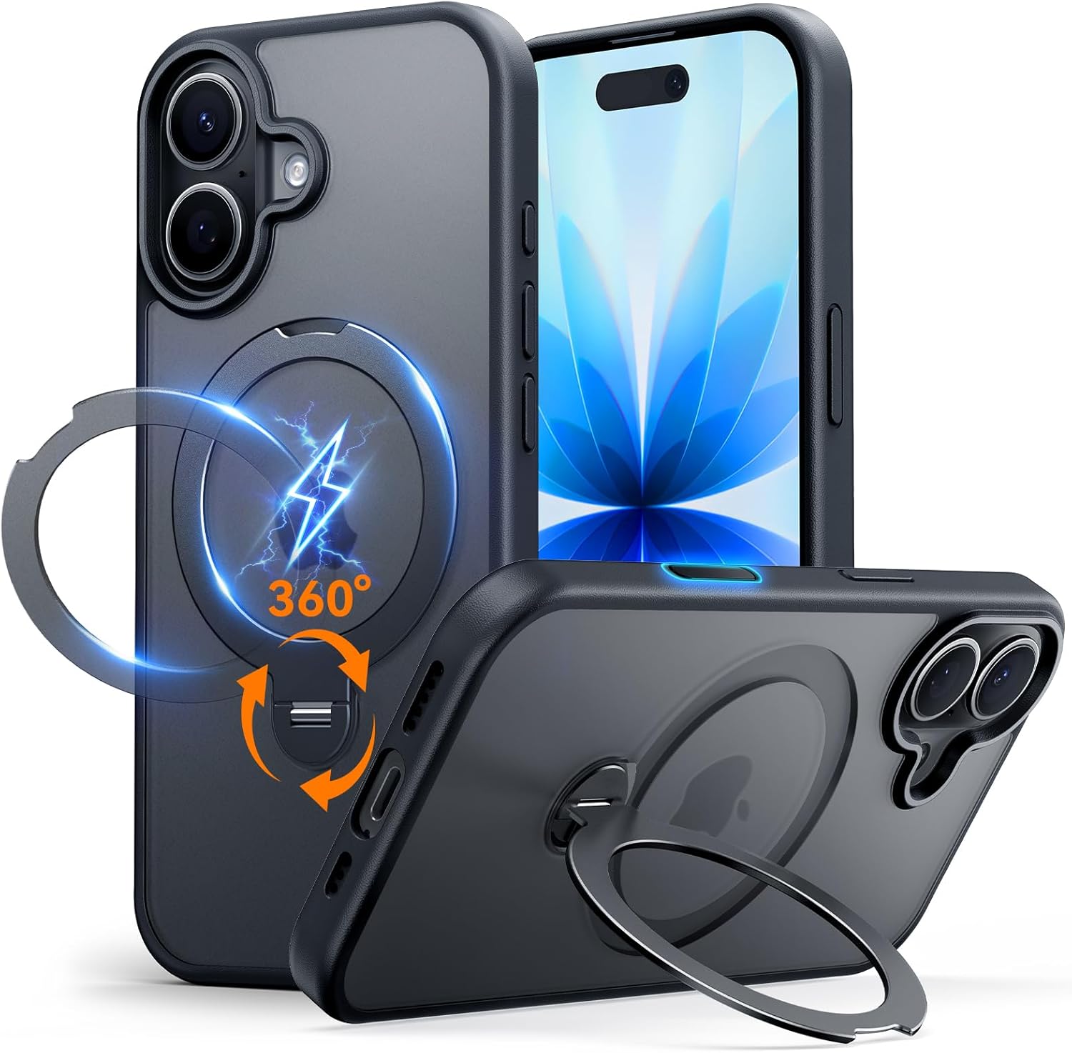 iPhone 17 Case with 360 Spin Magnetic Stand and Camera Control