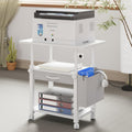 Large 22 in x 15 in Printer Stand 3-Tier Height Adjustable - Rolling