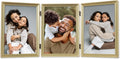 Lawrence Frames Bead Border 5x7 Triple Satin Gold Frame - Classic