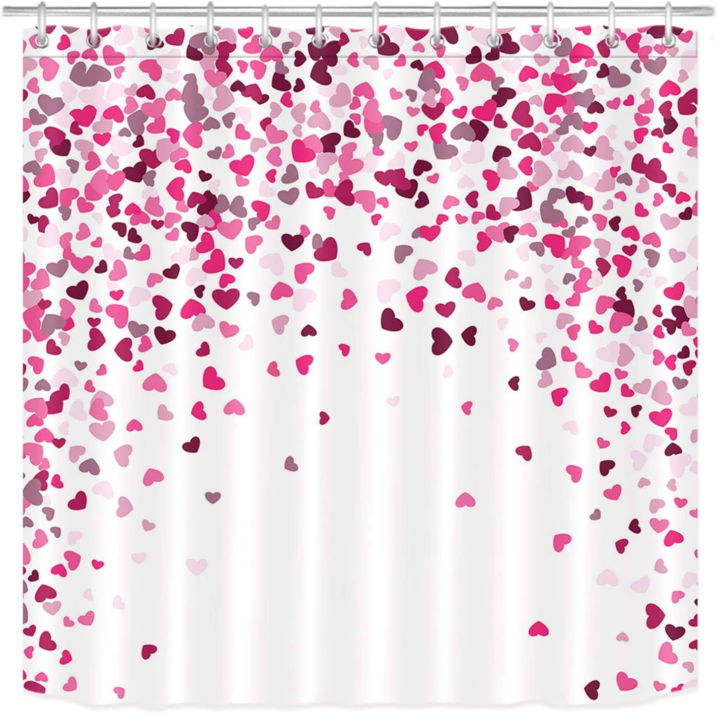 Heartfelt Love Shower Curtain Set 72x72 inch