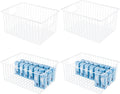 Npro 4 Pack Upright Freezer Organizer Bins - Wire Storage Baskets