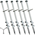 Fierywater 6-Pack 12 Heavy Duty Anchor Stakes - Solid Metal for High Wind