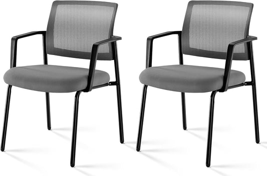 Sweetcrispy Mesh Back Stacking Arm Chairs for Home and Office