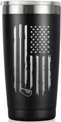 American Flag Golf Tumbler - 20oz Stainless Steel Insulated Cup