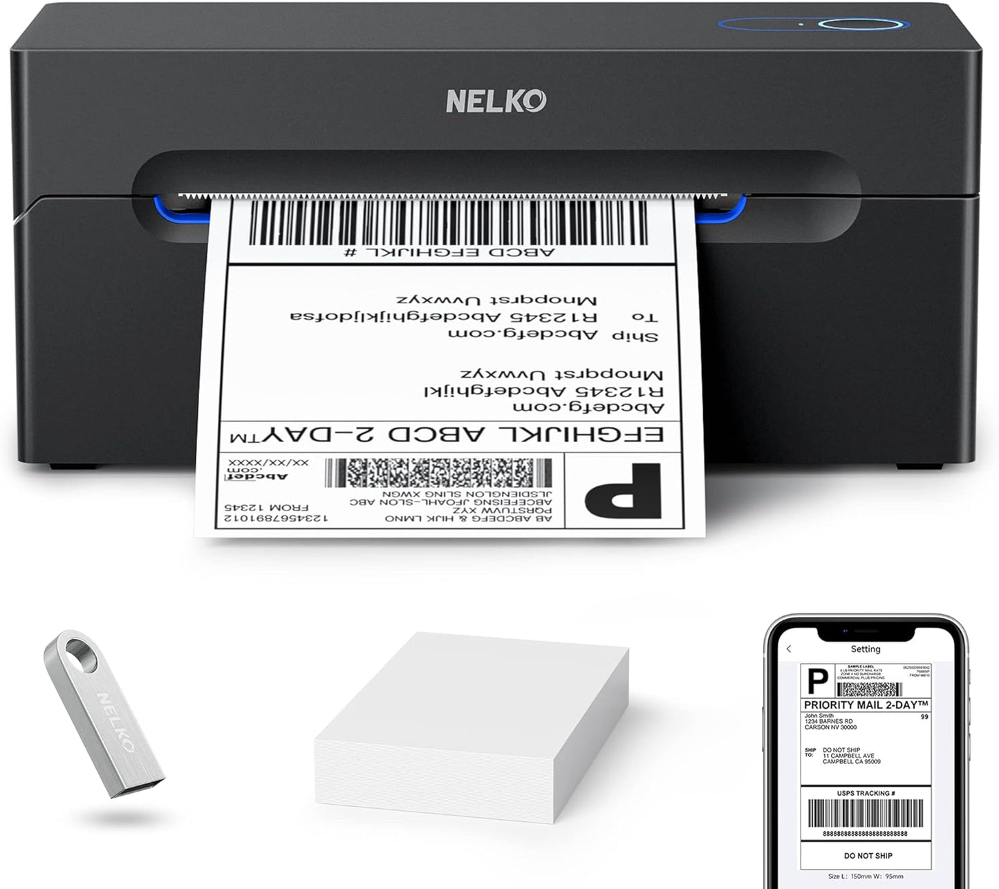 Nelko Wireless 4x6 Shipping Label Printer - Ship Hassle-Free!