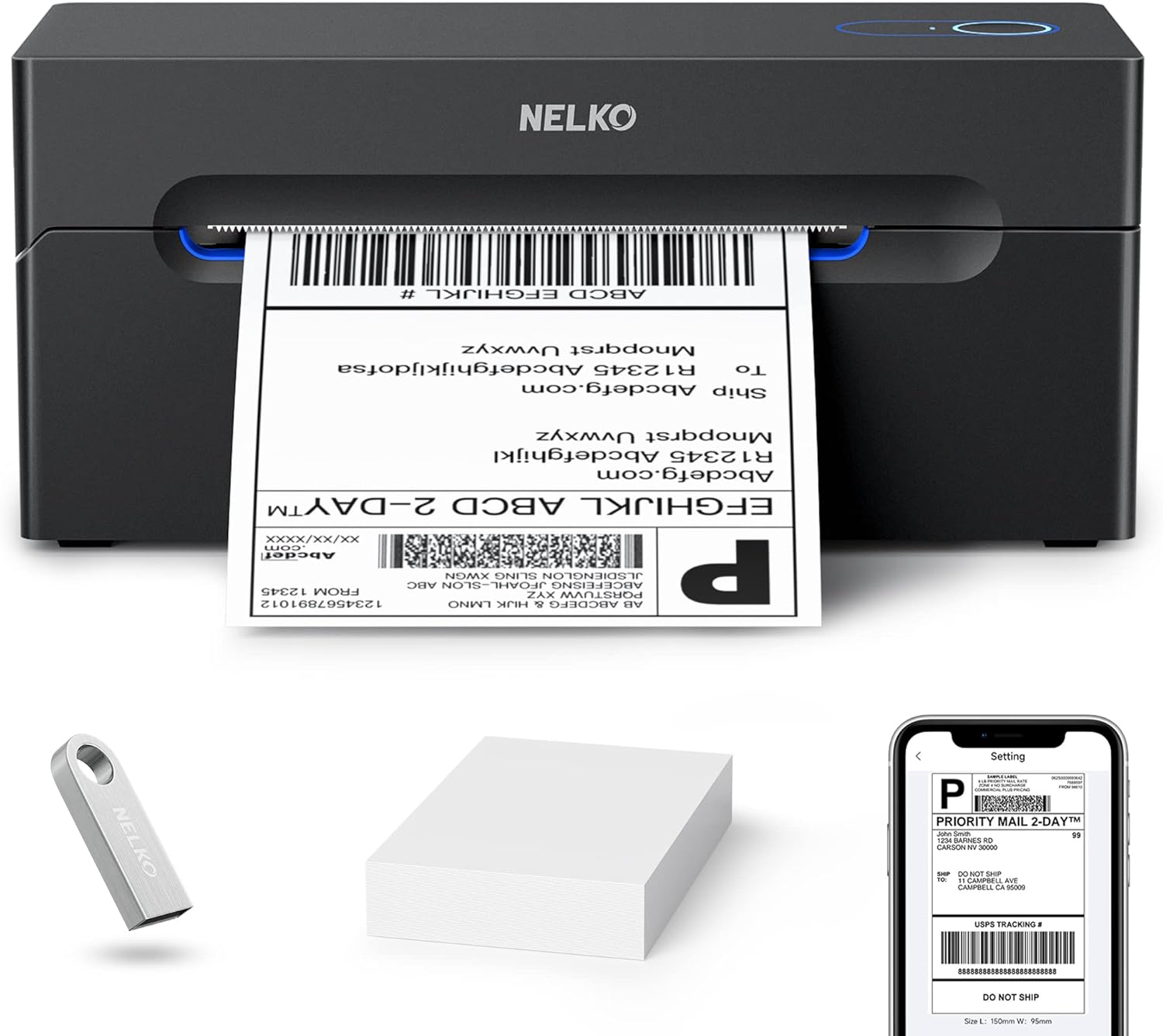 Nelko Wireless 4x6 Shipping Label Printer - Ship Hassle-Free!