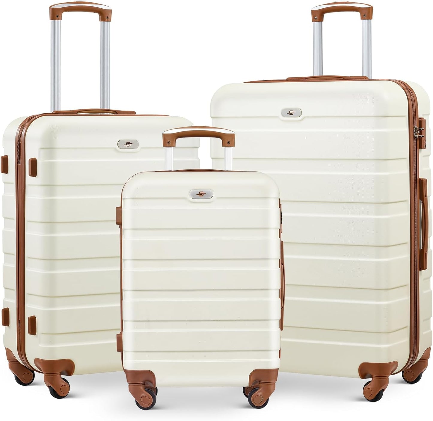 Suitour Luggage 3 Piece Set with Spinner Wheels and TSA Lock