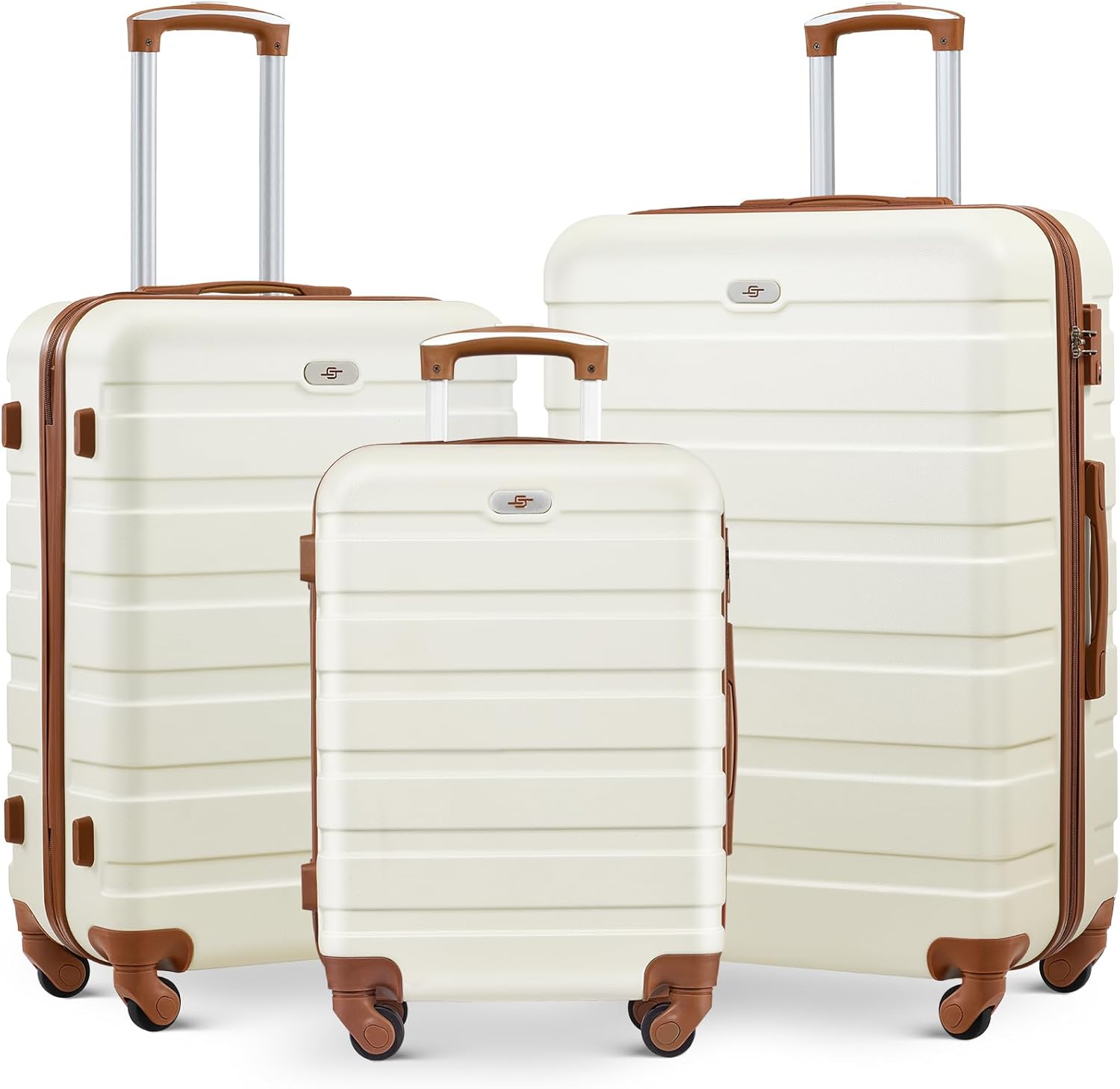 Suitour Luggage 3 Piece Set with Spinner Wheels and TSA Lock