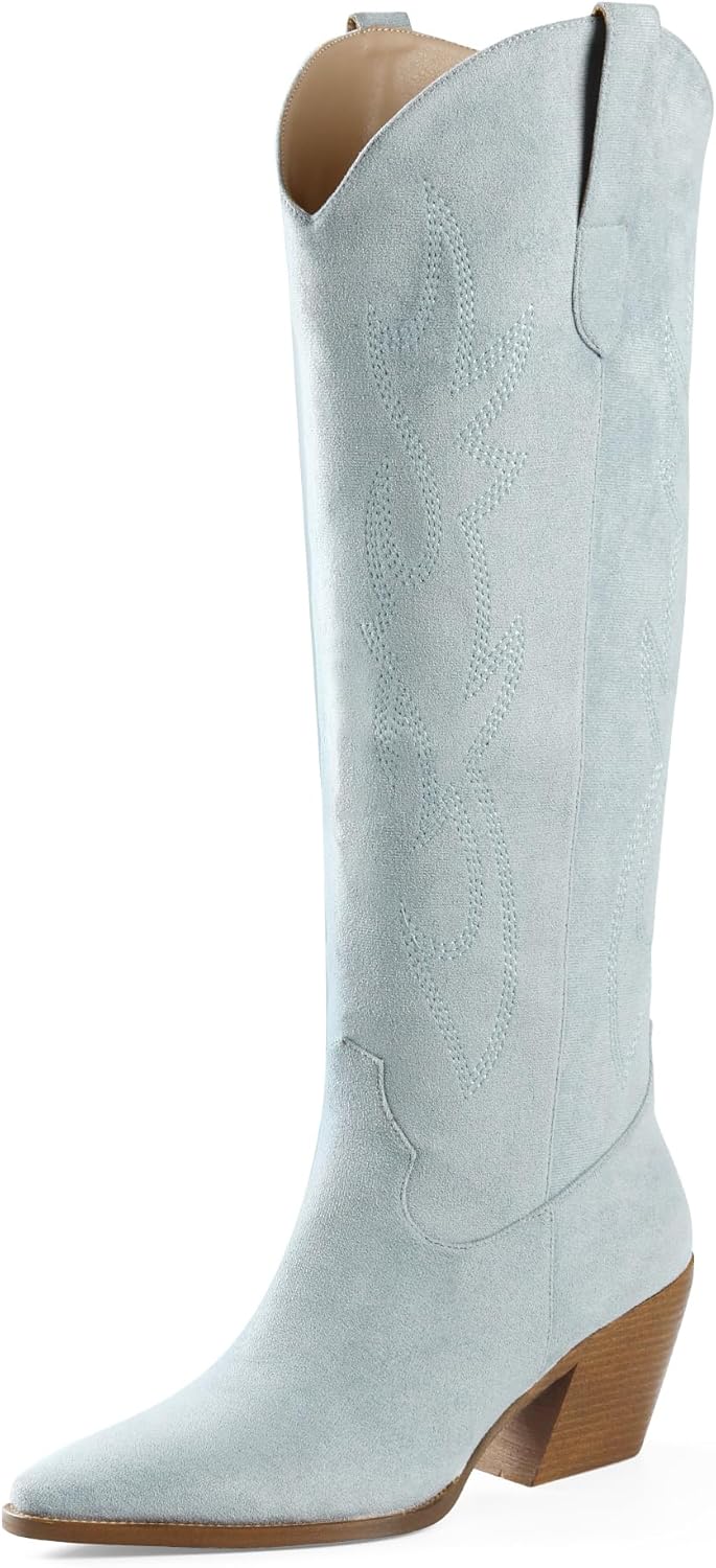 iiimmu Cowgirl Boots for Women - Stylish Knee High Cowboy Boots