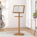 Music Stand for Sheet Music - Bamboo Folding, Height Adjustable