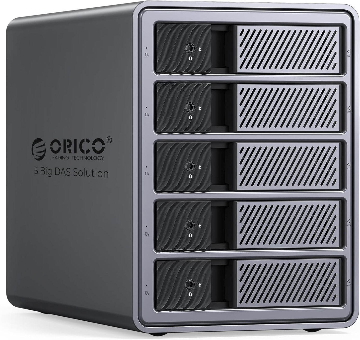ORICO RAID 5 Bay HDD Enclosure for 3.5-inch Drives, 110TB
