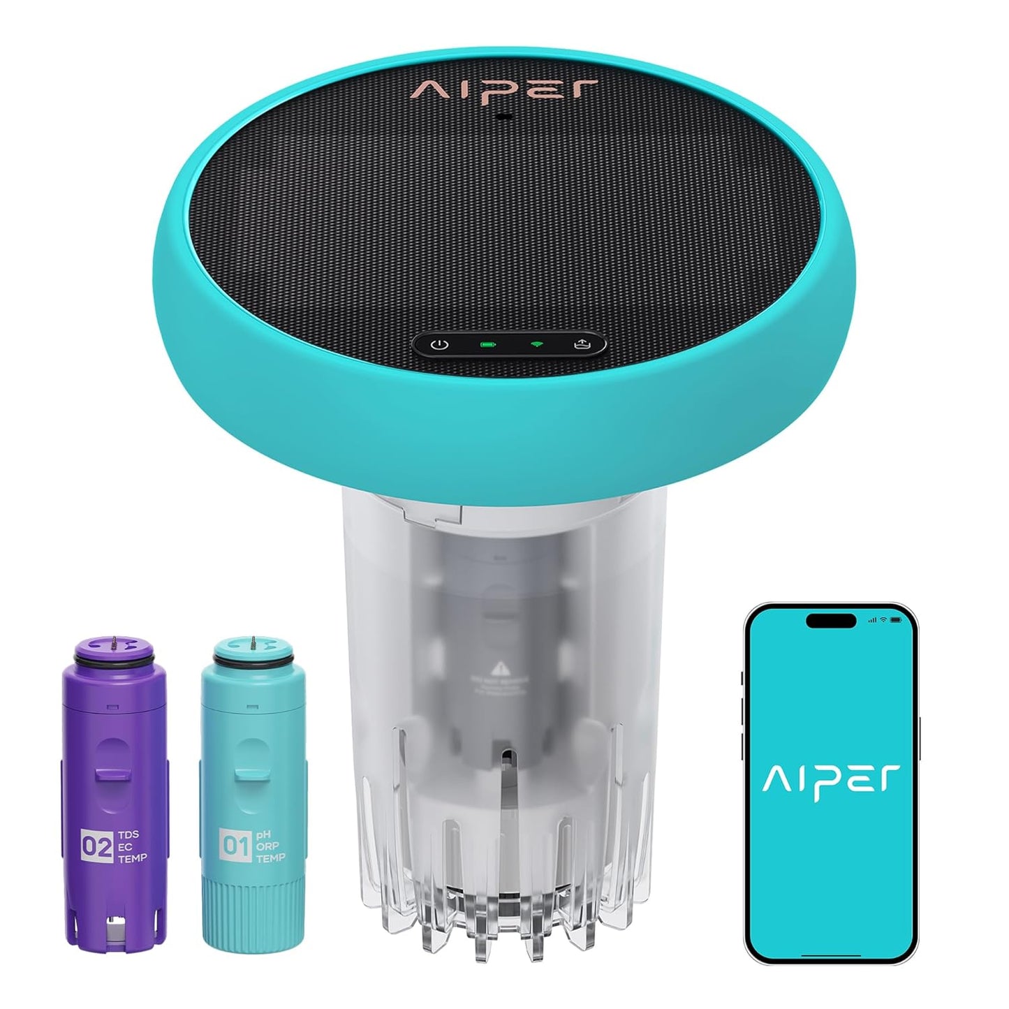 AIPER HydroComm Smart Pool Monitor for 24/7 Water Testing