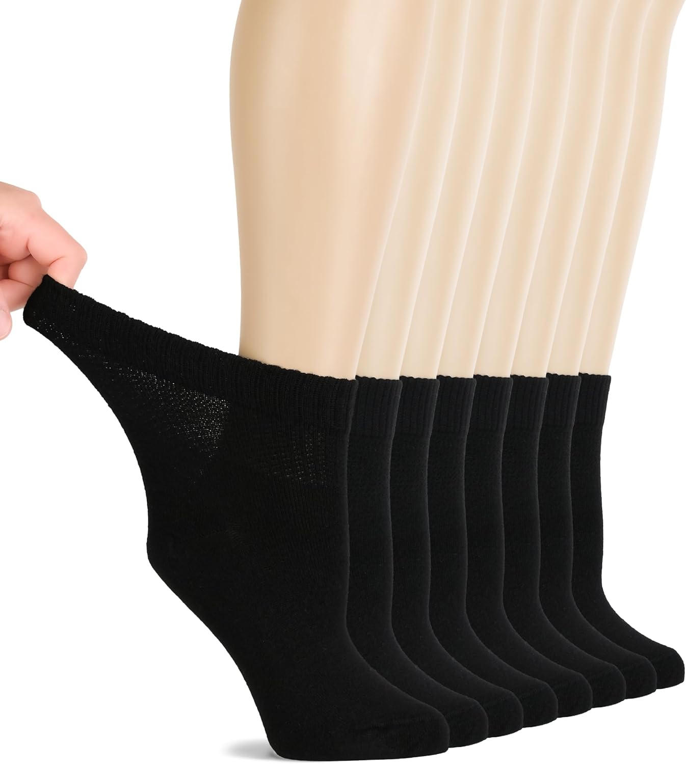 Hugh Ugoli Diabetic Socks for Women - Soft Bamboo Ankle Socks