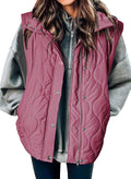 Cropped Puffer Vest Women Lightweight Quilted Stand (Style D9DL)