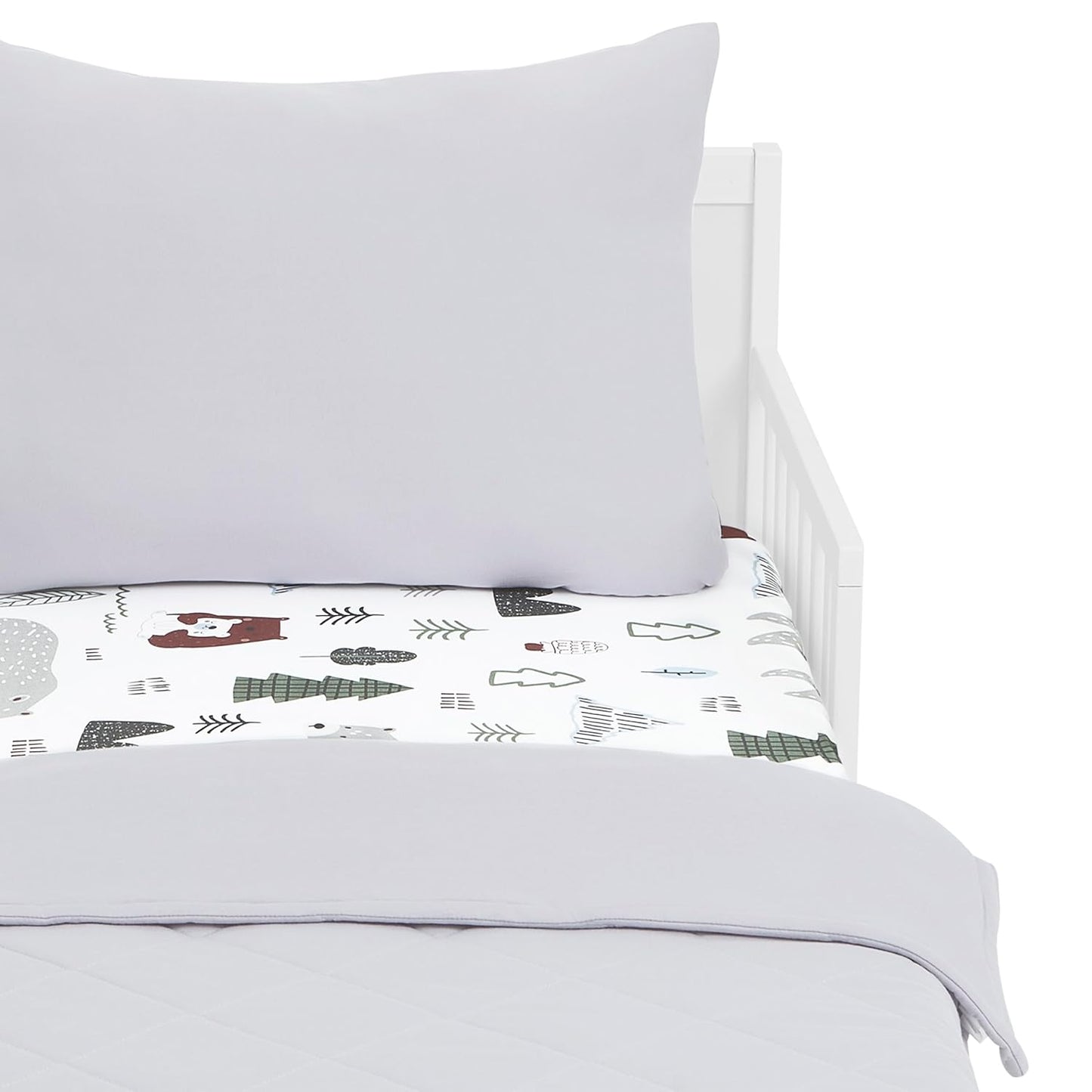 Evolur Grizzly Bear 3 Piece Toddler Bedding Set for Cozy Sleep