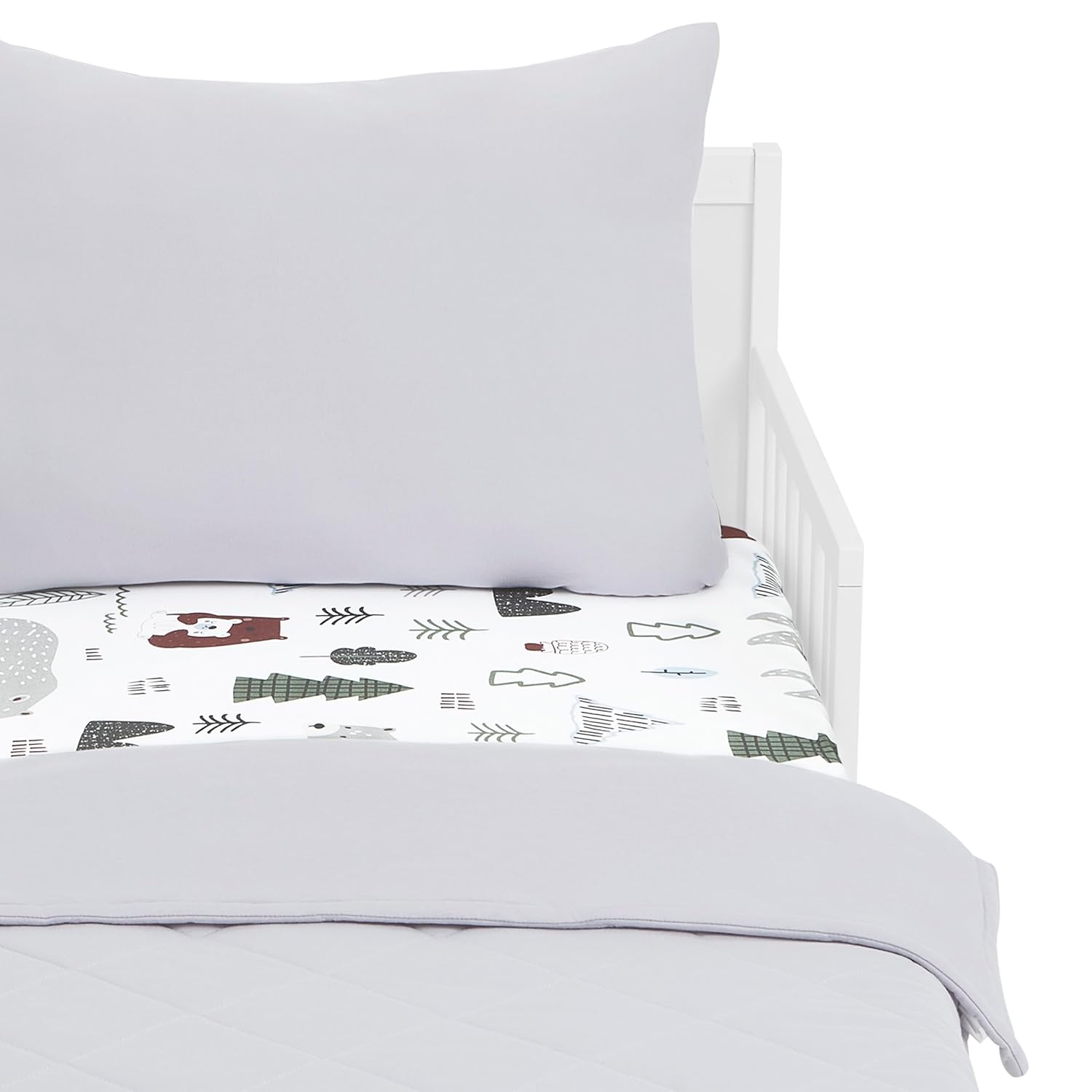 Evolur Grizzly Bear 3 Piece Toddler Bedding Set for Cozy Sleep