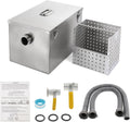 BEAMNOVA 8lbs Commercial Grease Trap Stainless Steel Interceptor