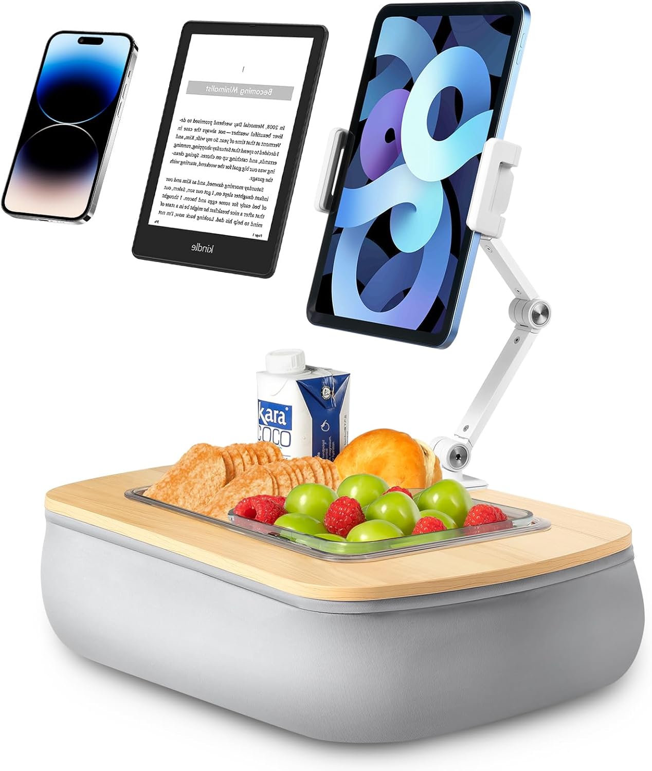 UPERGO Tablet Stand Pillow for Hands-Free Reading and Relaxation