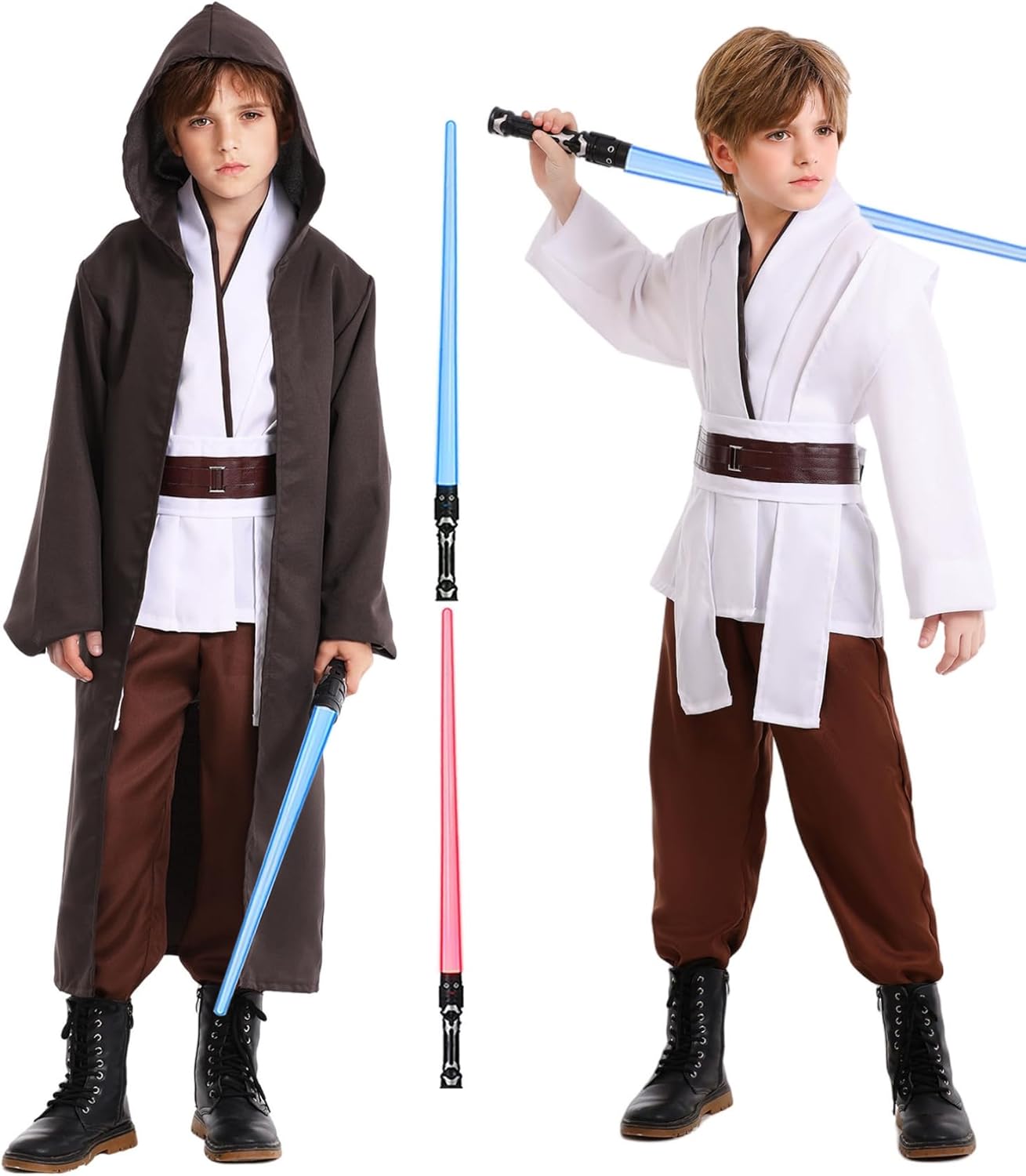 Obi Wan Kenobi Jedi Costume for Kids with Lightsaber Set