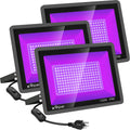 3 Pack 100W LED Black Light Flood Light - Powerful Neon Glow