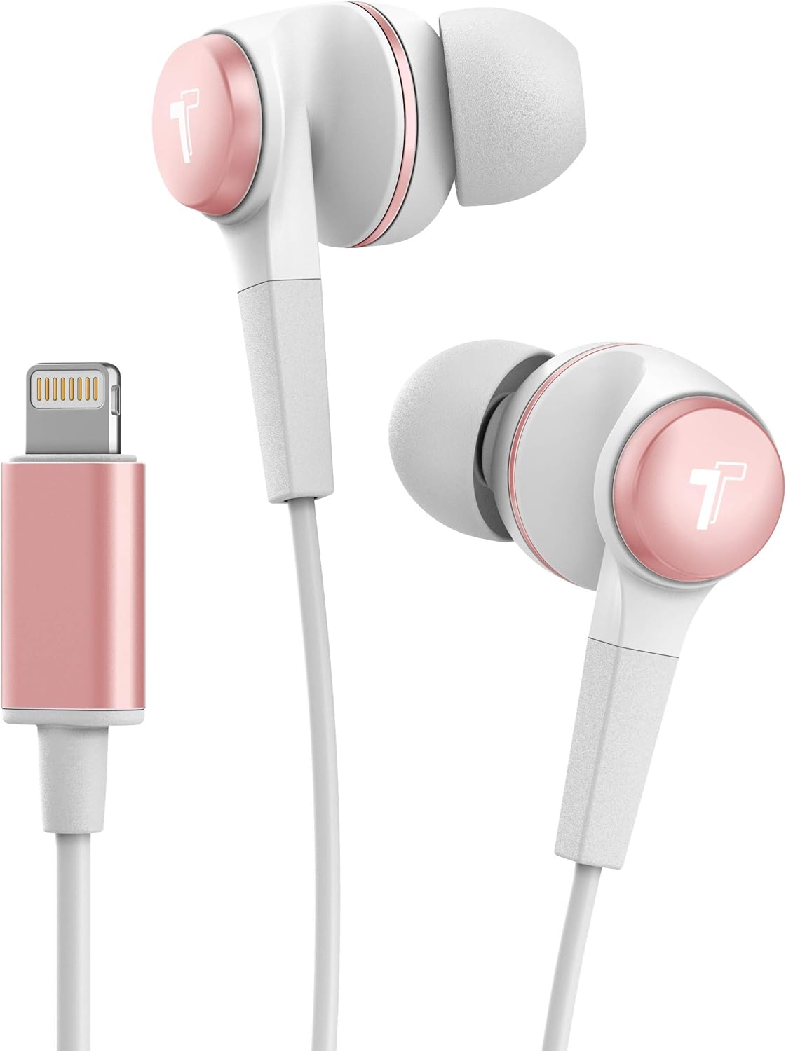 Thore MFi Certified Lightning Earbuds - Rose Gold