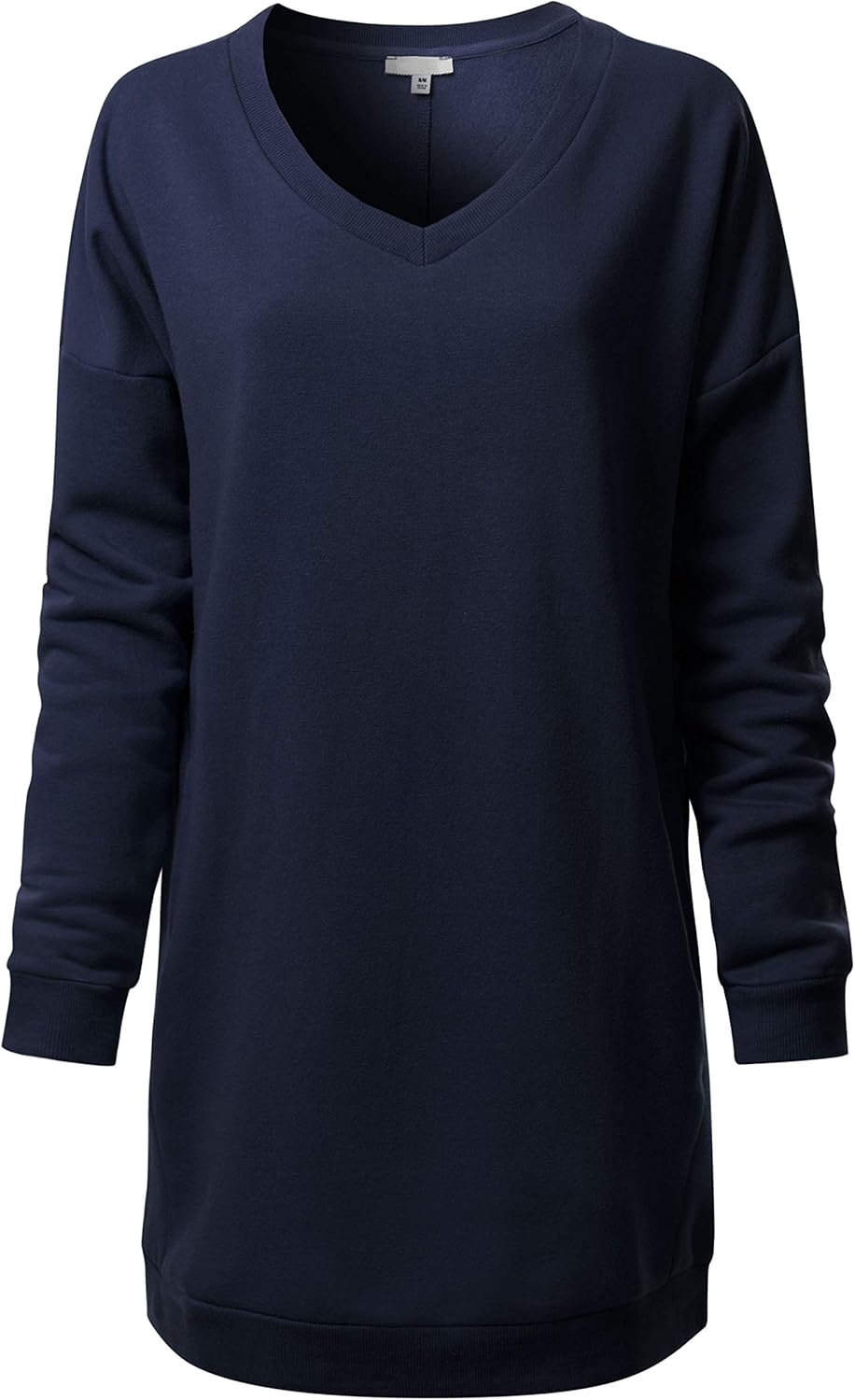 Casual Oversized V-Neck Fleece Pullover Sweatshirt for Women