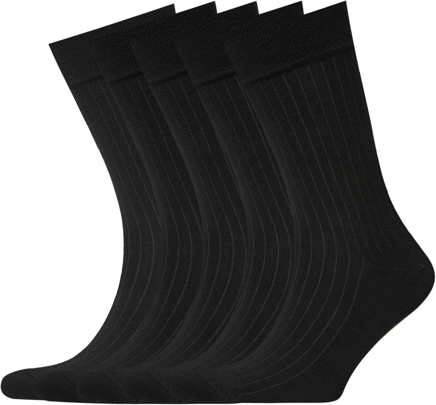 VRD Mens Dress Socks 5-Pack Bamboo Crew Socks for Men Gift