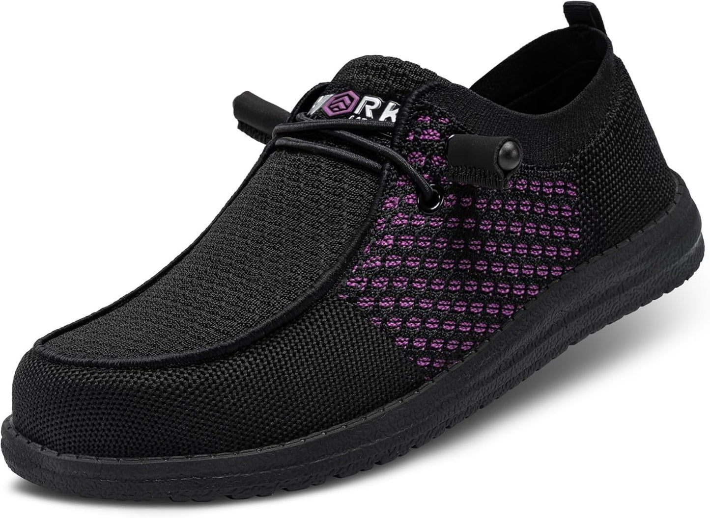 LARNMERN Steel Toe Loafers for Women - Lightweight Safety Shoes