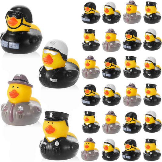 Deekin 50 Pcs Police Rubber Ducks for Party Favors and Fun