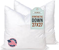 27x27 Pillow Inserts Set of 2 - Synthetic Down Alternative Pillows