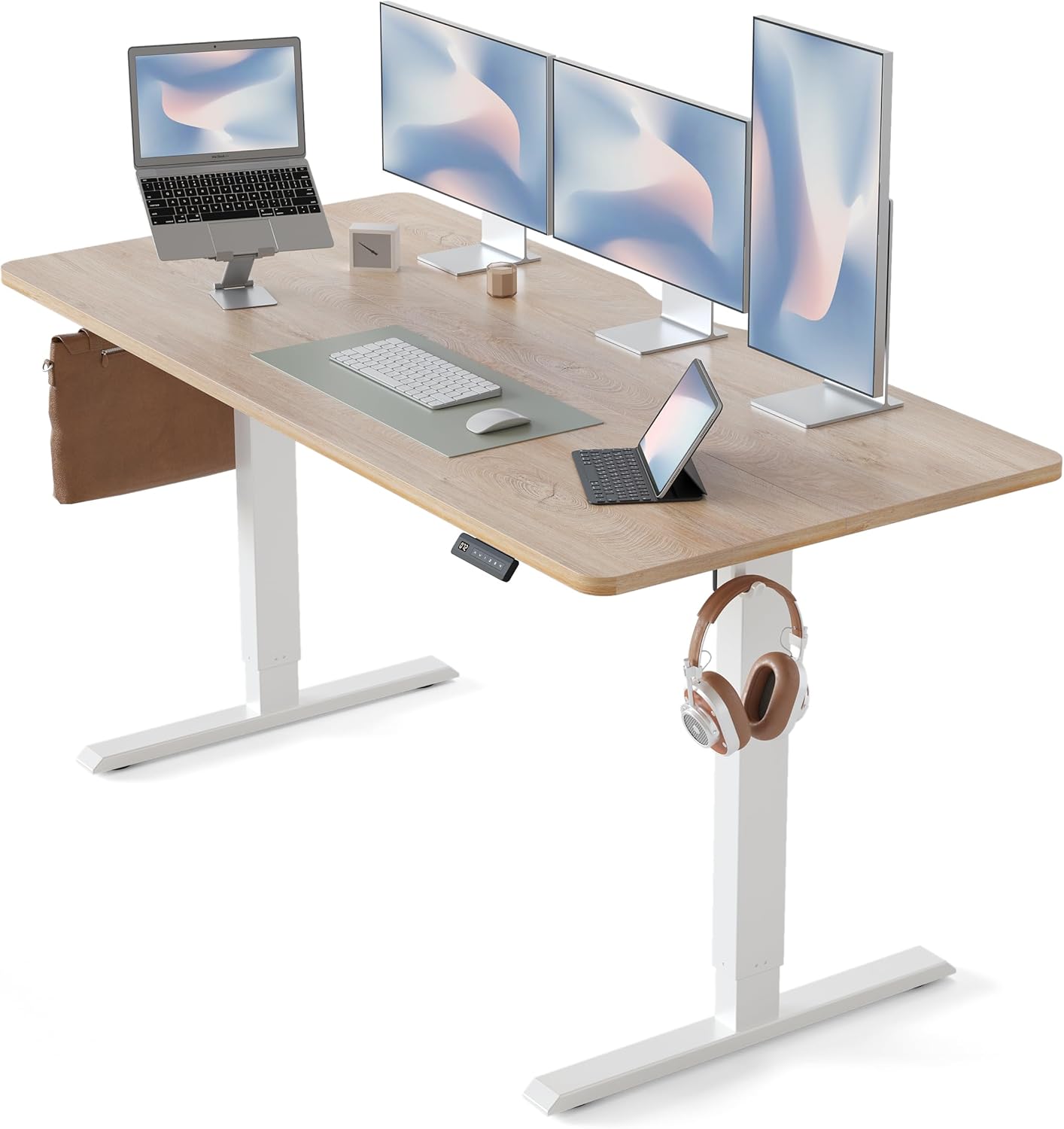 FEZIBO Electric Height Adjustable Standing Desk for Comfort