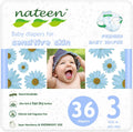Nateen Premium Baby Diapers Size 3 Medium - Overnight Protection