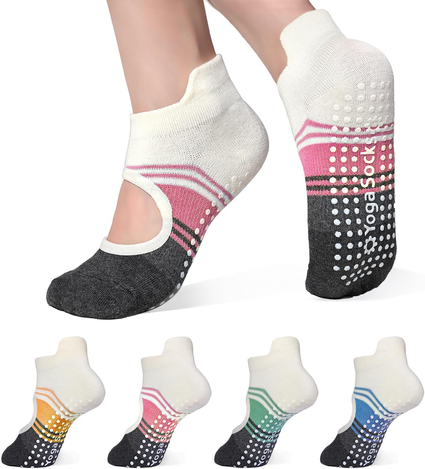 Non-Slip Grip Yoga Socks Set - GEPAPE
