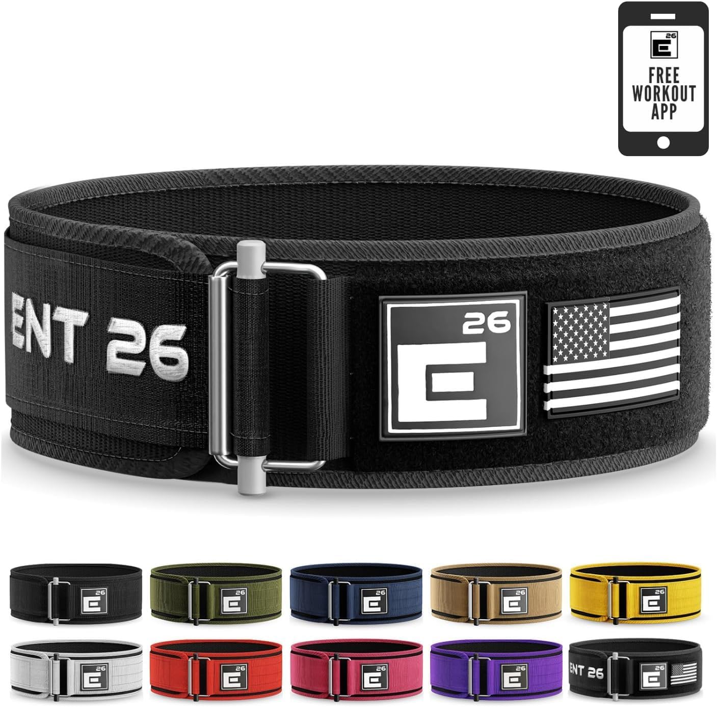 Element 26 Self-Locking Weight Lifting Belt for Serious Athletes