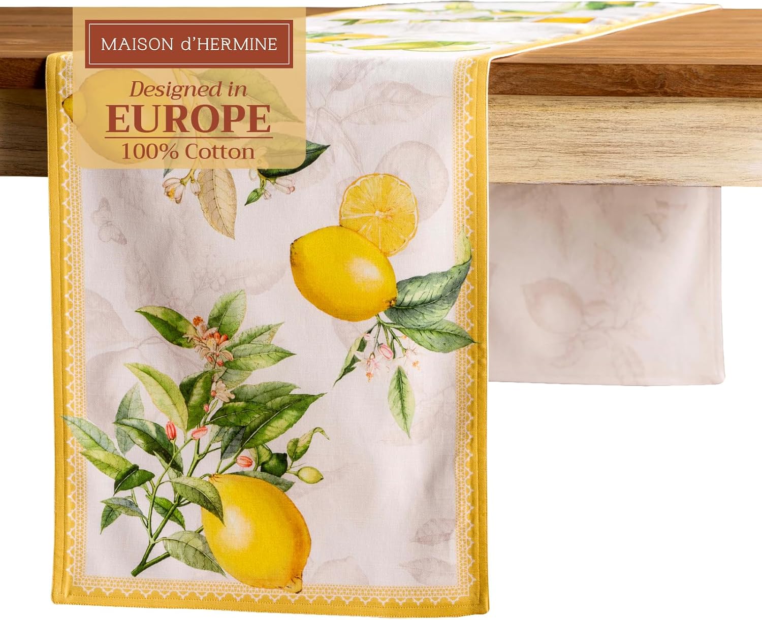 Maison d' Hermine 100% Cotton Table Runner for Elegant Dining